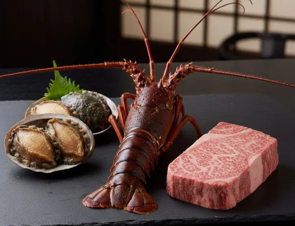 伊勢海老・あわび・ 松阪牛（三重三大食材フルコース）